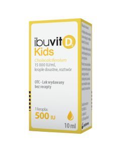 Ibuvit D3 Kids, 15000 IU/ml, krople doustne, 10 ml