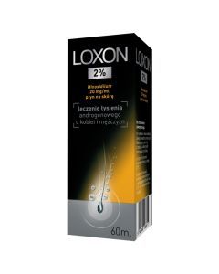 Loxon, 2%, płyn na skórę głowy, 60 ml