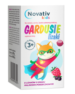 Novativ kids Gardusie, lizaki, o sm.malinowo-porzecz., 8 szt