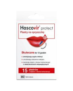 Hascovir Protect, plastry na opryszczke, 15 szt