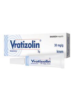 Vratizolin, 30 mg/g, krem, 3 g