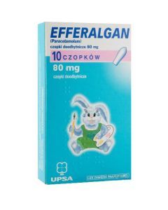 Efferalgan, 80 mg, czopki doodbytnicze, 10 szt.