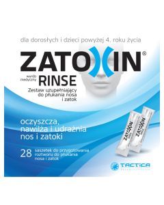 Zatoxin Rinse, zestaw uzupełniający do płukania nosa, saszetki, 28 szt.