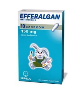 Efferalgan, 150 mg, czopki doodbytnicze, 10 szt.