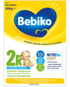 Bebiko 2R NUTRIflor Expert, mleko następne dla niemowląt z kleikiem ryżowym, 6 m+, proszek, 350 g