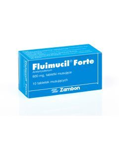 Fluimucil Forte, 600 mg, tabletki musujące, 10 szt.