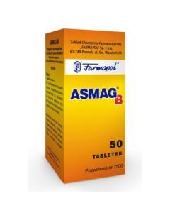 Asmag B, 20 mg+0,25 mg, tabletki, 50 szt.