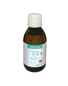 Norsan, Omega-3 Fisk z naturalnym olejem rybnym, smak pomarańczowy, 150 ml