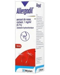 Allergodil, 1 mg/ml (0,1%), aerozol do nosa, 10 ml