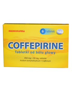 Coffepirine Tabletki od bólu głowy, 450 mg+50 mg, 6 szt.