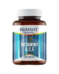 Humavit Witaminy A, C, E, tabletki, 200 szt.