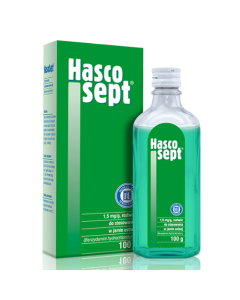 Hascosept, 1,5 mg/g, roztwór do stosowania w jamie ustnej, 100 g