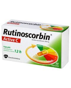 Rutinoscorbin Witamina C Forte (Active C), 500 mg, kapsułki twarde o przedłużonym uwalnianiu, 30 szt.