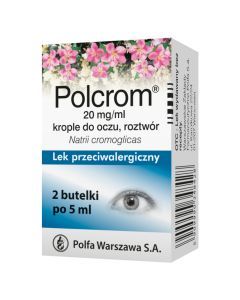 Polcrom, 20 mg/ml, krople do oczu, 2 x 5 ml