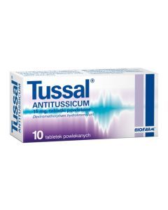 Tussal Antitussicum, 15 mg, tabletki powlekane, 10 szt.