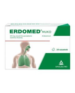 Erdomed Muko, 225 mg, proszek do sporządzania zawiesiny doustnej, 20 saszetek