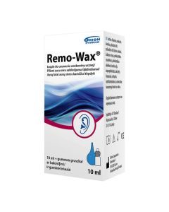Remo-Wax, krople do uszu, 10 ml + gumowa gruszka