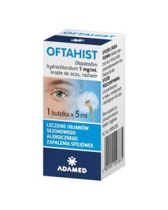 Oftahist, 1 mg/ml, krople do oczu, 5 ml (1 butelka)