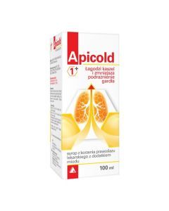 Apicold 1+, syrop z korzenia prawoślazu, z dodatkiem miodu, 100 ml