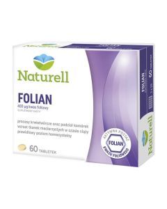 Naturell Folian, 400 µg kwasu foliowego, tabletki, 60 szt.