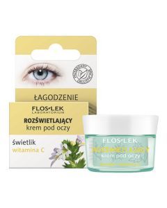 Flos-Lek Laboratorium, rozświetlający krem pod oczy świetlik i witamina C, Łagodzenie, 15 ml