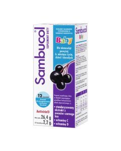 Sambucol Baby, proszek do przygotowania zawiesiny doustej, 2,2 g, saszetki, 12 szt.