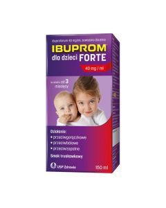 Ibuprom dla Dzieci Forte, 200 mg/5 ml, zawiesina doustna, 150 ml