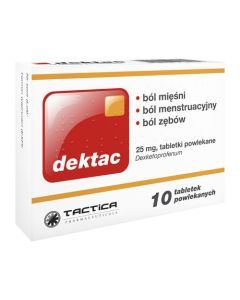 Dektac, 25 mg, tabletki powlekane, 10 szt.