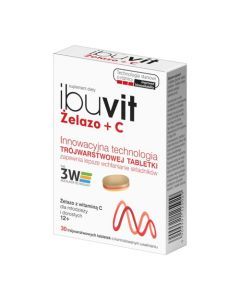Ibuvit Żelazo + C, tabletki trójwarstwowe, 30 szt.