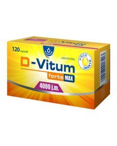 D-Vitum Forte Max 4000 j.m, kapsułki,120 szt.