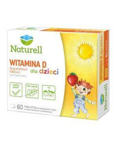 Naturell Witamina D dla dzieci, tabletki, 60 szt.