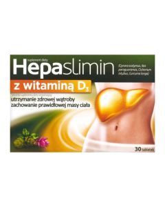 Hepaslimin z witaminą D3, tabletki powlekane, 30 szt.