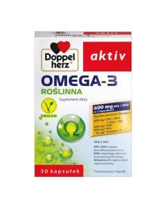 Doppelherz Aktiv Omega-3 Roślinna, kapsułki, 30 szt.