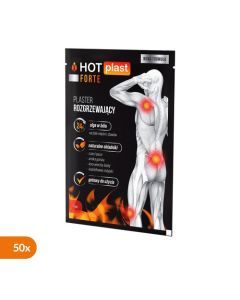 Hot Plast Forte, plaster rozgrzewający, 9 cm x 14 cm, 50 szt.