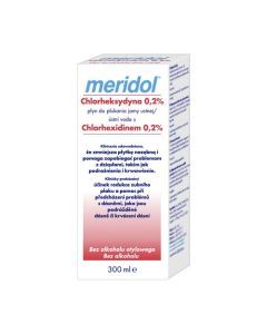 Meridol, antybakteryjny płyn do płukania jamy ustnej z Chlorheksydyną 0,2%, 300 ml
