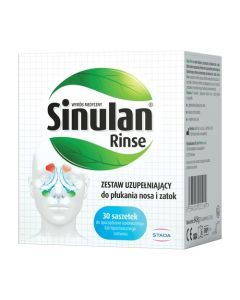 Sinulan Rinse, zestaw uzupełniający do płukania nosa i zatok, 30 saszetek