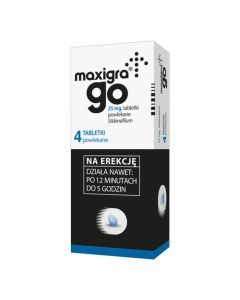 Maxigra Go, 25 mg, tabletki powlekane, 4 szt.