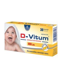 D-Vitum Witamina D dla niemowląt 400 j.m., kapsułki twist-off, 30 szt.