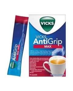 Vicks AntiGrip Max, granulat do sporządzania roztworu doustnego, 14 sasz.