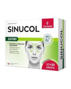 Sinucol Zatoki, tabletki powlekane, 90 szt. (60 szt. + 30 szt.)