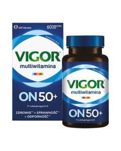 Vigor multiwitamina ON 50+ zestaw witamin i minerałów z żeń-szeniem i reishi, tabletki, 60 szt.