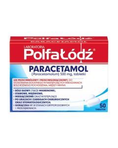 Paracetamol Polfa-Łódź, 500 mg, tabletki, 50 szt.