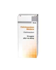 Clotrimazolum Medana, 10 mg/ml, płyn na skórę, 15 ml