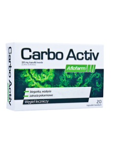 Carbo Activ Aflofarm, kapsułki twarde, 200 mg, 20 szt.