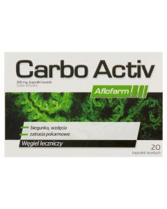 Carbo Activ Aflofarm, kapsułki twarde, 200 mg, 20 szt.