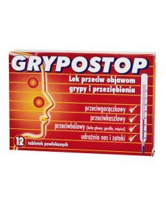 Grypostop, tabletki powlekane, 12 szt.