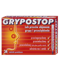 Grypostop, 325 mg+30 mg+15 mg, tabletki powlekane, 24 szt.