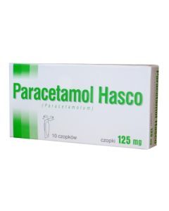 Paracetamol Hasco, 125 mg, czopki, 10 szt.