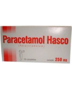 Paracetamol Hasco, 250 mg, czopki, 10 szt.