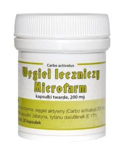 Węgiel leczniczy Microfarm, 200 mg, kapsułki, 20 szt.